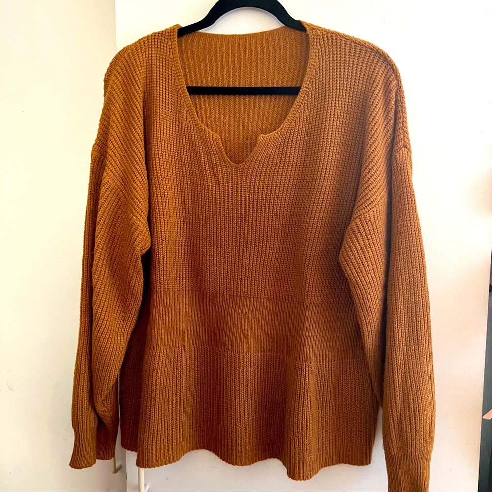 Shein Mustard soft sweater 2X